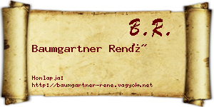 Baumgartner René névjegykártya